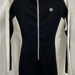 MICHAEL Michael Kors Black and White Long Sleeve Dress